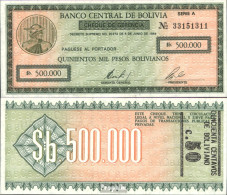 Bolivien Pick-Nr: 198 Bankfrisch 1987 50 Centavos On 500.000 Pesos B - Bolivië