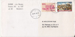 HOTEL, CALUGARENI BATTLE, STAMPS ON COVER, 1998, ROMANIA - Covers & Documents