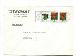 COTE D'IVOIRE - Affranchissement Sur Lettre - Héraldisme / Blason / Eléphant / Léopard - Côte D'Ivoire (1960-...)