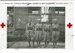 ANGOULEME -  Groupe De Tirailleurs Marocains De Passage En Gare D'Angouleme - Carte Photo 19 Aout 1914 - Angouleme