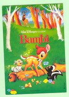 T1439 - DISNEY - BAMBI - Affiche Du Film Sur Carte Postale - Autres & Non Classés