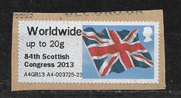 GB 2013 FLAG ON PAPER WORLDWIDE 84th SCOTTISH CONGRESS - Post & Go (distributori)