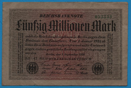 DEUTSCHES REICH 50 MILLIONEN MARK 01.09.1923 # AB-43 053333 P# 109a - 50 Mio. Mark