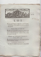 Aout 1791-Loi Relative Aux Créanciers De MONSIEUR, De M.d'ARTOIS, De MESDAMES - Decretos & Leyes
