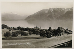 C. P. A. : Suisse : Vaud : CHEXBRES : L'Eglise Et Les Alpes - Chexbres