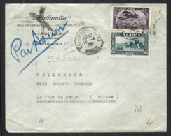 MAROC 1933:  LSC Par Avion De Casablanca Pour La Suisse Affr. De 2,50F - Briefe U. Dokumente