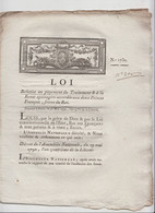 Mai 1792-Loi Relative Au Payement Du Traitement Et à La Rente Aux Frères Du ROI-le Traitement De 1 Million Est Supprimé - Decreti & Leggi