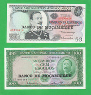 Mozambico 50 Escudos Del 1970 + 100 Escudos Del 1961 Mozambique  Africa State - Mozambique