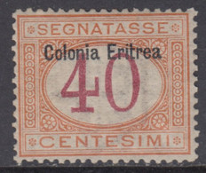 ERITREA - Segnatasse N.5 - Cv 300 Euro - Super Centrato - Linguellato - MH* - Eritrea