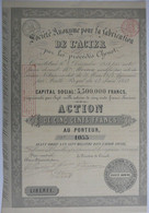 S.A. Pour La Fabrication De L'acier - Action De 500 Francs (1859) - Industrie