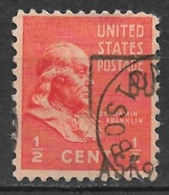 United States 1938. Scott #803 (U) Benjamin Franklin - Used Stamps