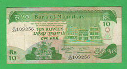 Mauritius 10 Rupie 1985 Teen Rupees Isole Maurizius - Maurice