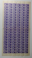 SUD SOUTH AFRICA AFRIQUE UNION 1947 VISIT  BRITISH ROYAL FAMILY KING GEORGE VI + Q.ELIZ 2p MNH** Full Sheet Of 120 RARE - Feuilles, Planches  Et Multiples