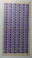 SUD SOUTH AFRICA AFRIQUE UNION 1947 VISIT  BRITISH ROYAL FAMILY KING GEORGE VI + Q.ELIZ 2p MNH** Full Sheet Of 120 RARE - Sheets, Plate Blocks & Multiples