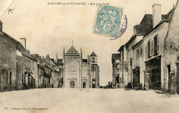 12441 Cpa 44 Saint Julien De Vouvantes - Rue Principale - Saint Julien De Vouvantes