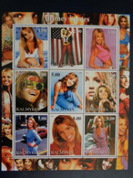 KALMYKIA 2001 BLOC 9 TIMBRES ** - BRITNEY SPEARS - Federative Social Soviet Republic