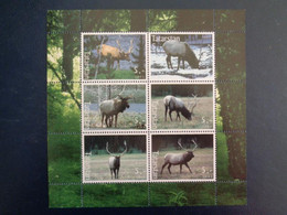 TATARSTAN 2003 BLOC 6 TIMBRES ** - CERFS DIVERS - Unused Stamps