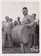 Bulgaria Bulgarie 1960s Bulgarian Communist Leader TODOR ZHIVKOV W/Traditional Drum Tapan Official Orig Photo (55729) - Personnes Identifiées