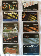 DOMINICAN REPUBLIC  : 10 OTHER DIFFERENT REMOTE CARDS AS PICTURED ( Lot 1 ) USED - Dominicaine