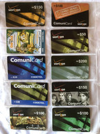 DOMINICAN REPUBLIC  : 10 OTHER DIFFERENT REMOTE CARDS AS PICTURED ( Lot 4 ) USED - Dominicana