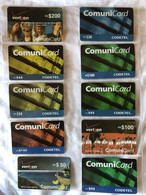 DOMINICAN REPUBLIC  : 10 OTHER DIFFERENT REMOTE CARDS AS PICTURED ( Lot 9 ) USED - Dominicaine