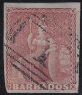 Barbados .    SG   .  5  (2 Scans)  .   No Wmk  .  1852-1855    .     O     .    Cancelled - Barbados (...-1966)