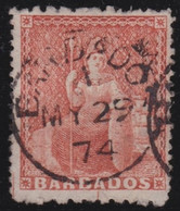 Barbados  .    SG   .    57 (2 Scans)       .   Wmk  Small Star    .  1872      .     O     .    Cancelled - Barbados (...-1966)