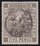 Barbados  .    SG   .      120    .     Wmk  Crown CC    .  1897-98     .     O     .    Cancelled - Barbados (...-1966)