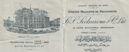 Egypt - 1932 - Rare - Vintage Document "Invoice" - ( S.&S. Sednaoui & Co. - Grands Magasins ) - Cartas