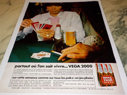 ANCIENNE PUBLICITE PARTOUT BIERE VEGA 2000  1970 - Alcools