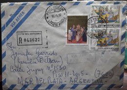 VATICAN, Enveloppe Pour Avion Circulant Vers L'Argentine Timbre : Le Pape Salue Les Autres Cultures - Posta Aerea
