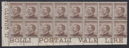 1912 Blocco Di 16 Valori AdF Sass. 6 MNH** Cv 80 - Egeo (Scarpanto)