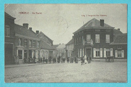 * Herzele - Hersele (Oost Vlaanderen) * (Uitg J. Vergucht - Van Glabeke) De Markt, Grand'Place, Animée, Unique, TOP - Herzele