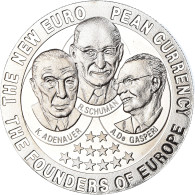 Monnaie, Zambie, The Founders Of Europe, 1000 Kwacha, 1999, SPL+, Silver Plated - Zambia