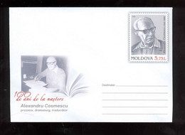 Moldova 2022 Alexandru Cosmescu Prose Writer, Dramatist And Journalist. 100th Birth Anniversary Pre-paid Envelope - Moldova