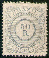 BRASIL – BRAZIL Sello Nuevo Sin Goma CIFRA X 50 Reis Años 1884-88 – Valorizado En Catálogo € 32,50 - Ungebraucht