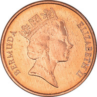 Monnaie, Bermudes, Elizabeth II, Cent, 1991, SPL, Copper Plated Zinc, KM:44b - Bermudas