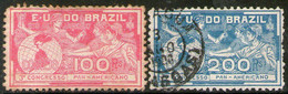 BRASIL – BRAZIL Serie Completa X 2 Sellos Usados 3° CONGRESO PANAMERICANO Año 1906 – Valorizada En Catálogo € 32,50 - Oblitérés