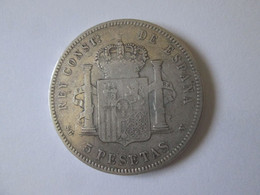 Spain 5 Pesetas 1898 Silver.900 Coin - Monnaies Provinciales