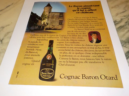 ANCIENNE PUBLICITE COGNAC BARON OTARD 1982 - Alcools