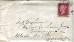 Brief Penny Red Q L > Dunbar 1860 - Cartas