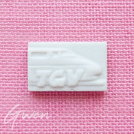 Feve Ancienne Plate Moyet Perrin Train TGV Blanc Mat Biscuit Porcelaine - Frühe Figuren