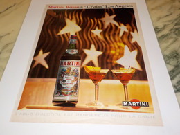 ANCIENNE PUBLICITE L ATLAS LOS ANGELES MARTINI ROSSO 1991 - Alcools