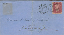 Brief Penny Red F H - Glasgow 159 1864 > Bank Of England Kilcoiming Vgl: The Murder Mystery Postmark: Madeleine Smith - Storia Postale