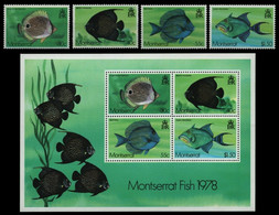 Montserrat 1978 MiNr. 381 - 384 (Block 15)   Marine Life Fishes 4v + S\sh MNH** 12.50 € - Montserrat