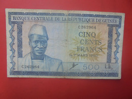 GUINEE 500 FRANCS 1960 Circuler WPM N°14 (L.2) - Guinée