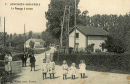 Jonchery Sur Vesle * Le Passage à Niveau * Ligne Chemin De Fer Marne * Enfants Villageois - Jonchery-sur-Vesle