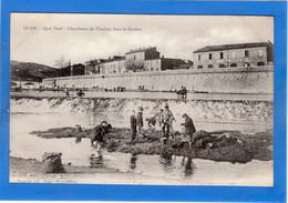 30 GARD - ALAIS Quai Neuf, Chercheurs De Charbon Dans Le Gardon, Pionnière - Alès