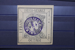 DIEGO SUAREZ - Timbre Fiscal Pour Octroi  Avec Cachet Octroi De Diego Suarez -  L 122444 - Oblitérés