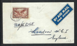 CANADA 1937:  LSC P.A. De Ste Thérèse (Québec) Pour Londres Affr. De 6c - Poste Aérienne